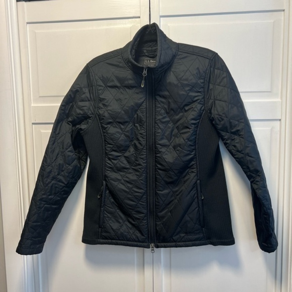 L.L. Bean Diamond Quilted Fleece Lined Jacket Size Women’s Medium Color Black